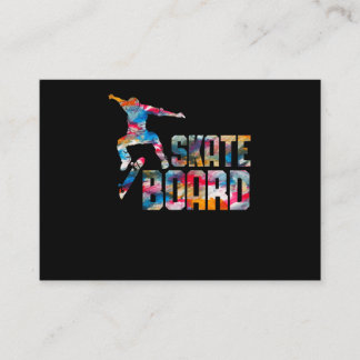 Carte De Visite Skateboard Stunt Jump Boys Skateboard