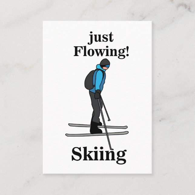 Carte De Visite Skiing Just Flowing Ski Instructor (Devant)