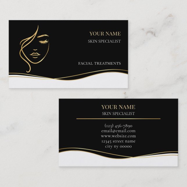 Carte De Visite Skin care & Beauty Salon (Devant / Derrière)