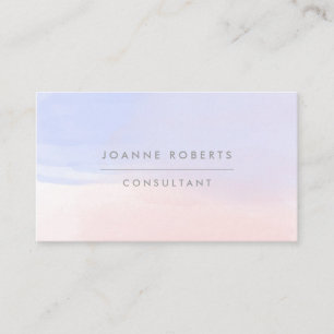 Carte De Visite Sky Blue Pink Ombre moderne Beauté ou professionne