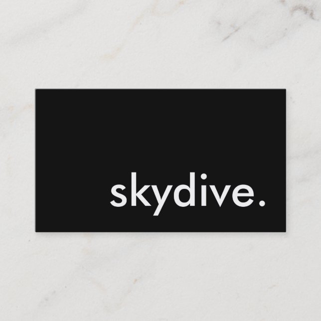 Carte De Visite skydive. (Devant)