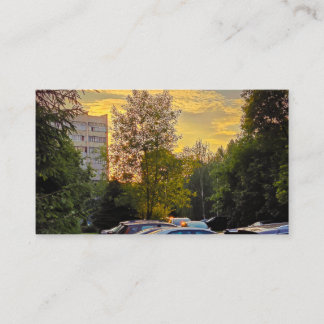 Carte de visite Skyline Golden Hour – Personnalisa