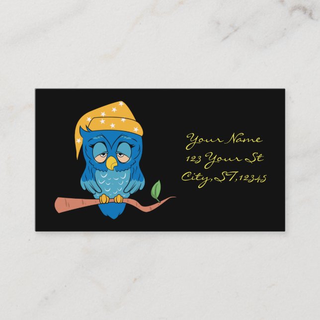 Carte De Visite Sleepy Owl Thunder_Cove (Devant)