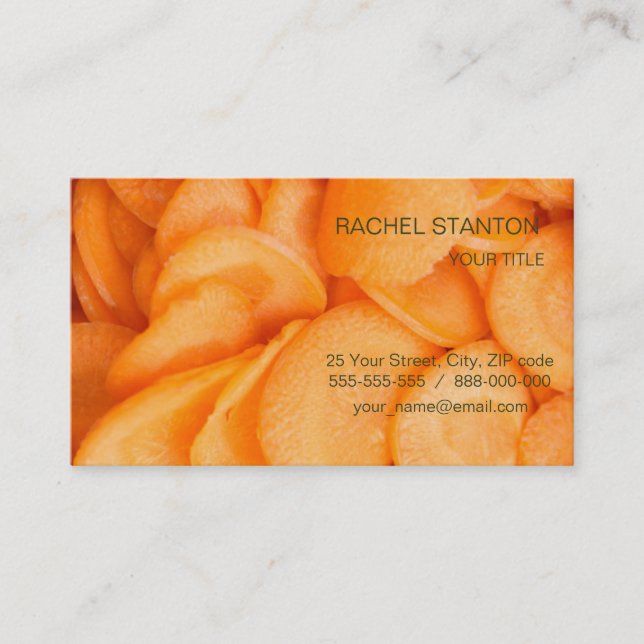 Carte De Visite Sliced carrot (Devant)