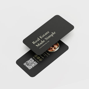 CARTE DE VISITE SLOGAN DE L'AGENT IMMOBILIER DU RÉALISATEUR MODERN