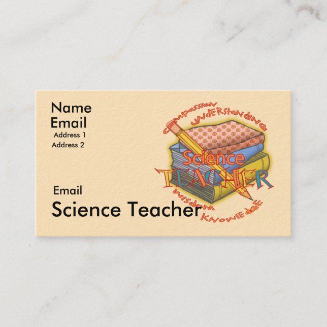 Carte De Visite Slogan de professeur de sciences  (Devant)