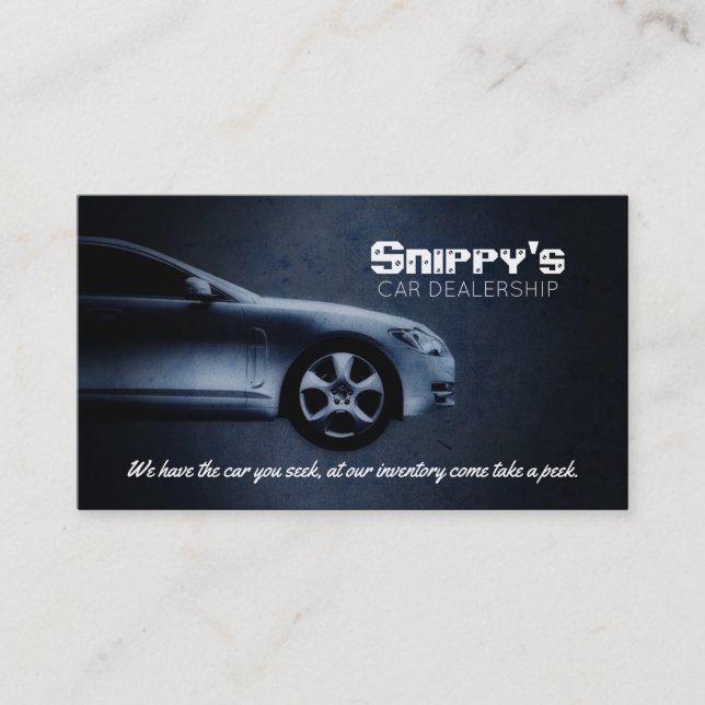 Carte De Visite Slogans de concessionnaire automobile (Devant)