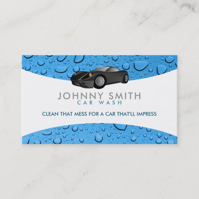 Carte De Visite Slogans de station de lavage (Devant)