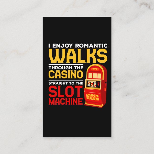 Carte De Visite Slot Machine Player Funny Casino Humour de jeu (Devant)