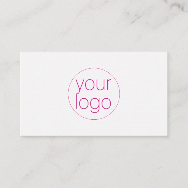 Carte De Visite Small Business Logo Thank You QR Card Blush (Devant)