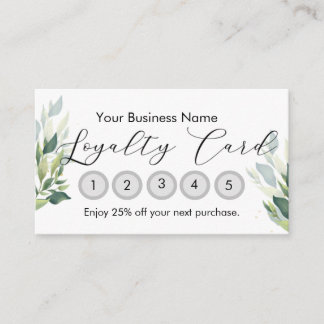 Carte De Visite Small Business Loyalty Card Customizable
