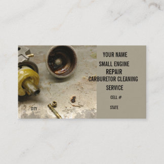 Carte De Visite Small Engine Repair / Carburetor Cleaning 
