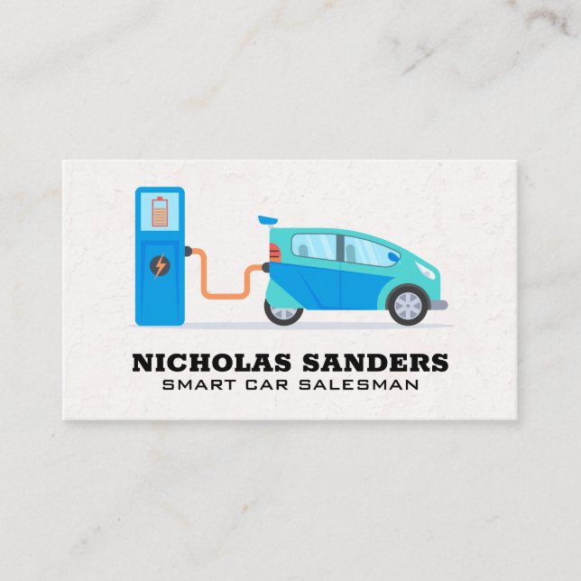 Carte De Visite Smart Car Logo | Charging Station | Technology (Devant)