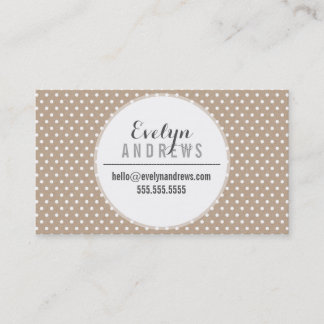 Carte De Visite SMART SIMPLE SPOT mini pois point éco kraft blanc