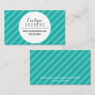 Carte De Visite SMART SIMPLE SPOT strié motif tendance Jade vert