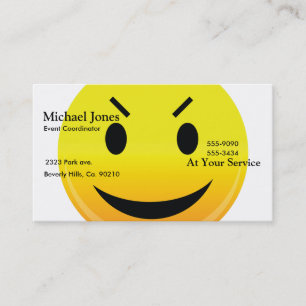 Carte De Visite Smilie font face au mal