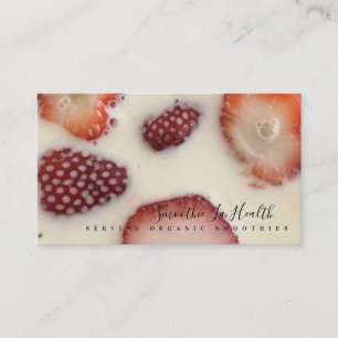 Carte De Visite Smoothies bio Boissons Saines Lait Shakes