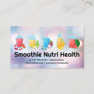 Carte De Visite Smoothies de fruits de santé Boissons