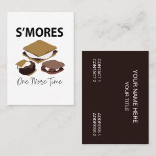 Carte De Visite Smores S'Mores Dessert Une Fois De Plus Smore