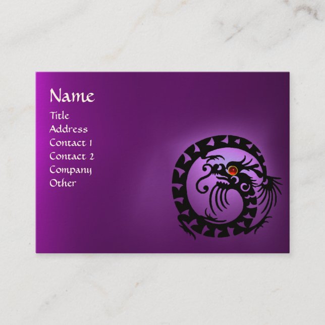 Carte De Visite SNAKE DRAGON AMÉTHYST violet rouge (Devant)