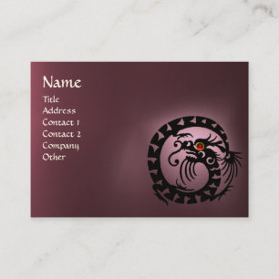 Carte De Visite SNAKE DRAGON AMÉTHYST violet rouge rose rouge viol