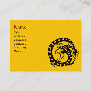 Carte De Visite SNAKE DRAGON RUBY noir et blanc rouge jaune