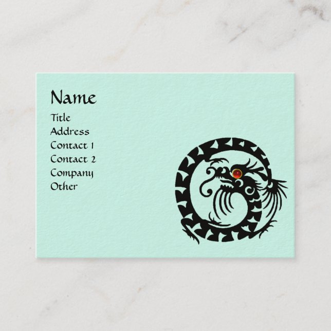 Carte De Visite SNAKE DRAGON RUBY noir et blanc rouge violet (Devant)
