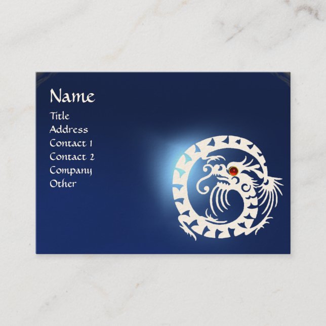 Carte De Visite SNAKE DRAGON SAPPHIRE bleu blanc rouge (Devant)