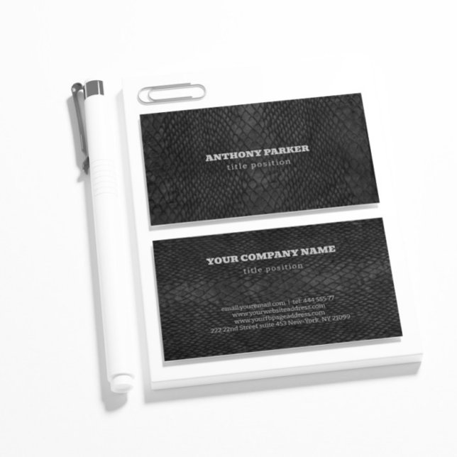 Carte de visite Snakeskin noir (Créateur téléchargé)