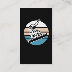 Carte De Visite Snowboard Jump Snowboardeur Sport d'hiver