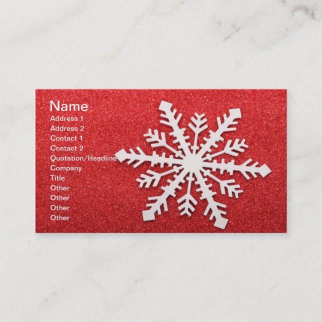 Carte de visite Snowflake (Devant)