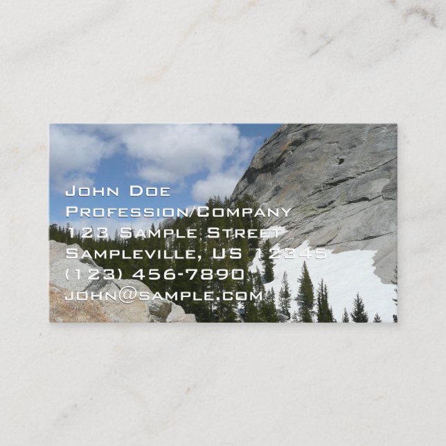 Carte De Visite Snowy Granite Domes II Parc national de Yosemite (Devant)