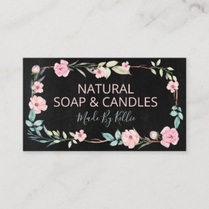 Carte De Visite Soap Et Bougies Fabriqués À La Main En Panneaux 