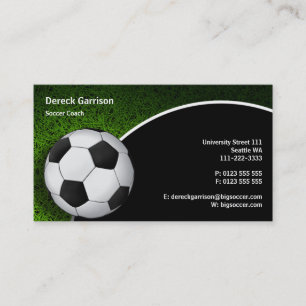 Carte De Visite Soccer Football Sports Coach