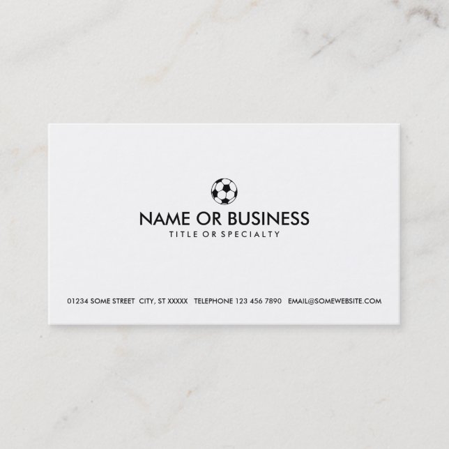 Carte De Visite soccer simple (Devant)