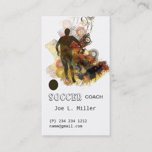 Carte De Visite Soccer sportif à la tête d'un ballon Vecteur urbai