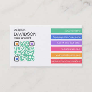 Carte de visite social de médias de CODE frais de