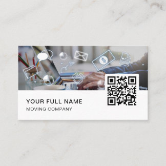 Carte De Visite Social Media Manager QR Code Logo Médias sociaux