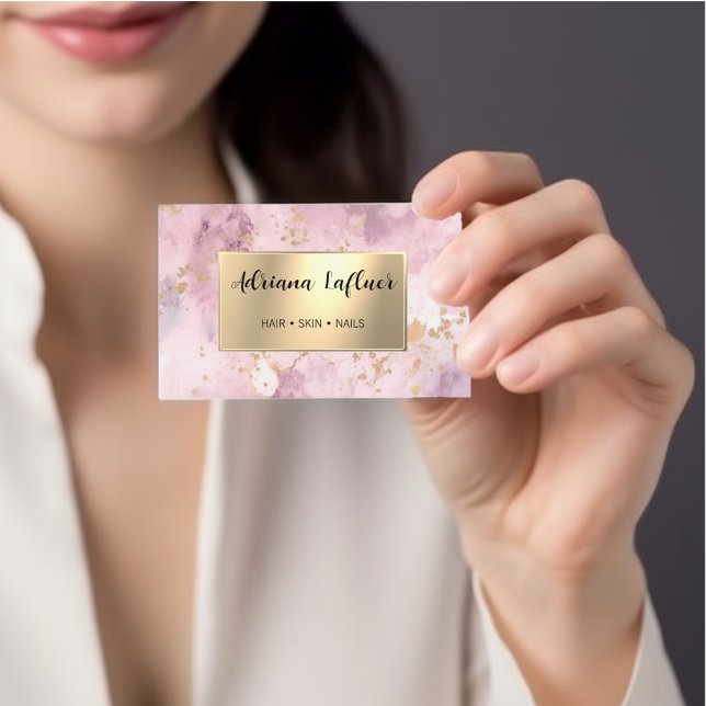 Carte De Visite Social Media QR Code Parties scintillant Or Modern (Créateur téléchargé)