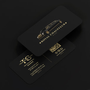 Carte De Visite Société de chauffeur de limousine privée élégante 