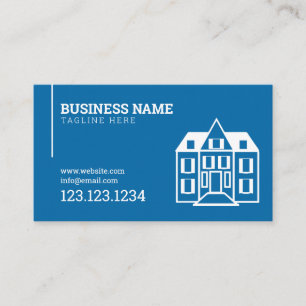 Carte De Visite Société de construction de bâtiments Blue House