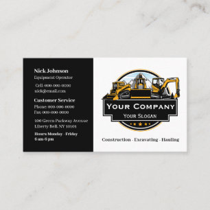 Carte De Visite Société de construction d'équipement lourd profess