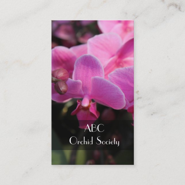 Carte De Visite société de fleurs d'orchidées (Devant)