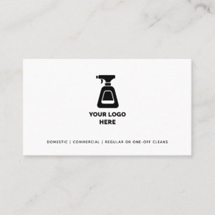 Carte De Visite Société de nettoyage Ajouter votre logo personna