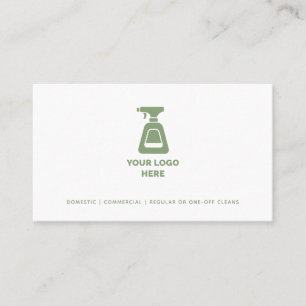 Carte De Visite Société de nettoyage Ajouter votre logo personna