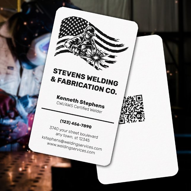 Carte De Visite Société de soudure | CWI | AWS Certified Welder (Créateur téléchargé)