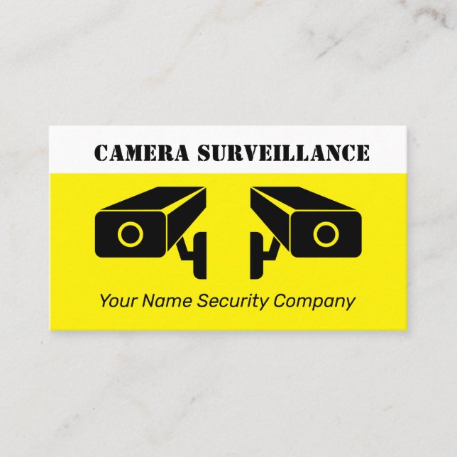 Carte De Visite Société de surveillance vidéo de caméra de sécurit (Devant)