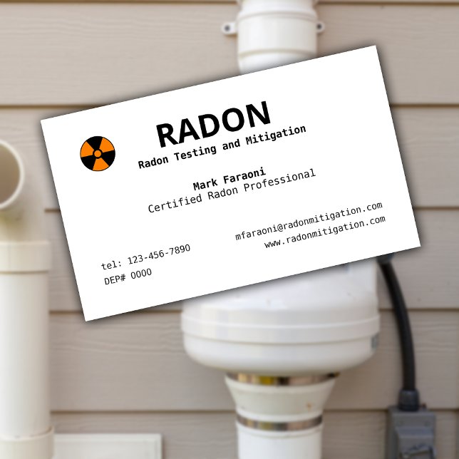 Carte De Visite Société d'essais et d'atténuation du radon (Créateur téléchargé)