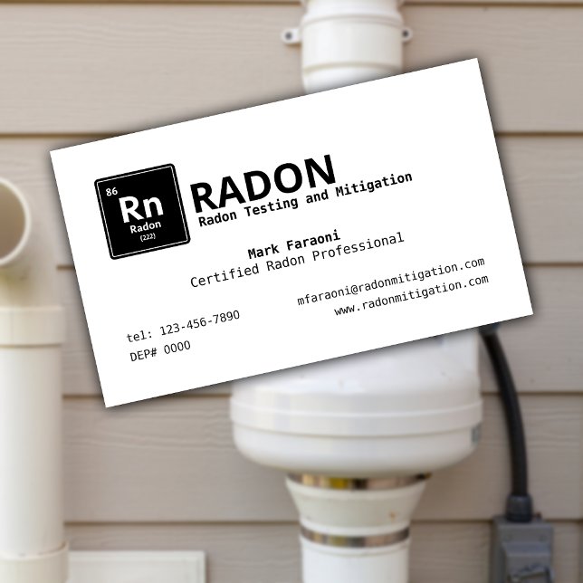 Carte De Visite Société d'essais et d'atténuation du radon (Créateur téléchargé)