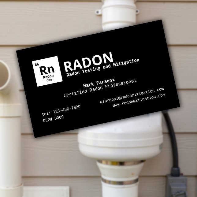 Carte De Visite Société d'essais et d'atténuation du radon (Créateur téléchargé)